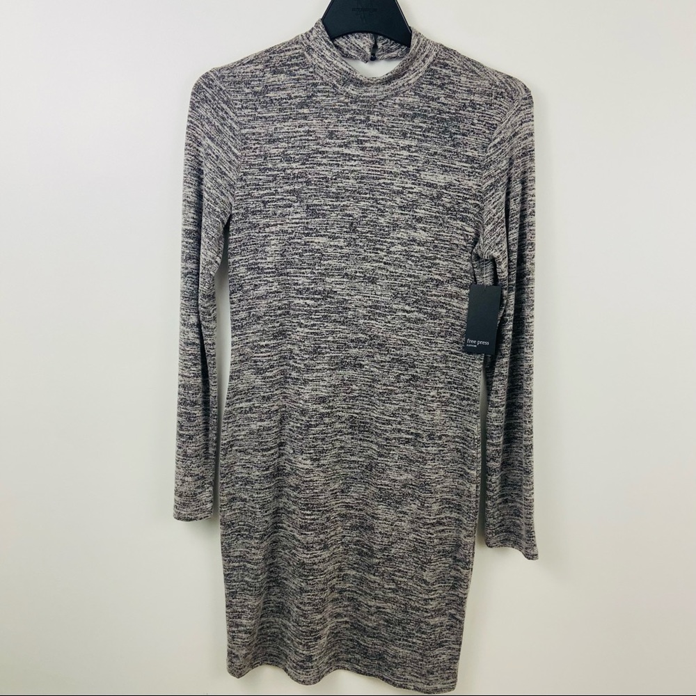 NWT Free Press Keyhole Back Bodycon Sweater Dress, Sz M